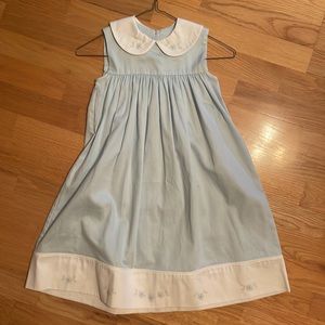 Girls sleeveless dress with collar